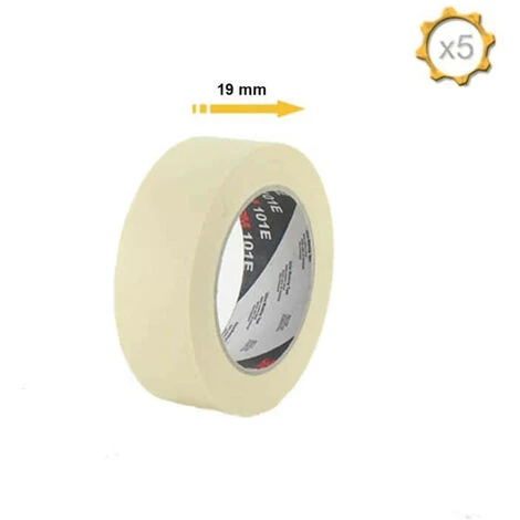Ruban Adhésif Papier Masquage 3M 101E 19mm X5 - Blanc 4 Ruban Adhésif Papier Masquage 3M 101E 19mm X5 - Blanc – Image 2