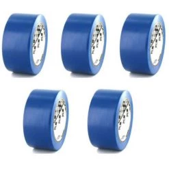 Lot De 5 Rubans Adhésifs Vinyle 3M - Bleu - 50mm - 764B-50 - Bleu