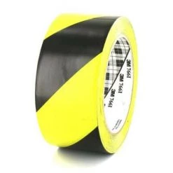 Lot De 5 Rubans Adhésifs Vinyle 3M - Jaune Et Noir - 50mm - 766-50 - Jaune