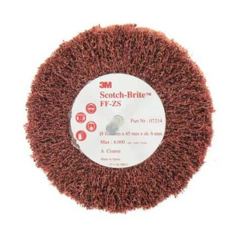 Brosse 3M Scotch-brite FF-ZS Coarse Diamètre 100 Mm X 10 3 Brosse 3M Scotch-brite FF-ZS Coarse Diamètre 100 Mm X 10