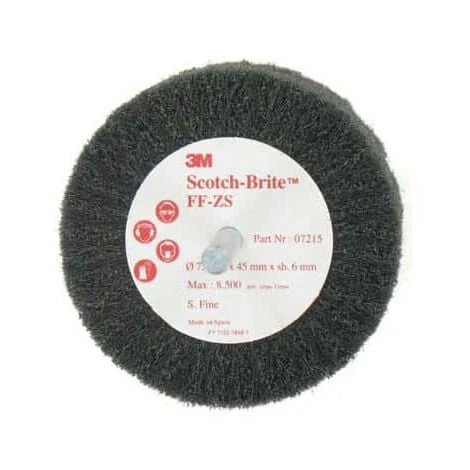 Brosse 3M Scotch-brite FF-ZS Fine Diamètre 75 Mm X 1 3 Brosse 3M Scotch-brite FF-ZS Fine Diamètre 75 Mm X 1