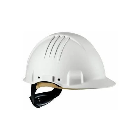 3M Casque De Sécurité G3501 Blanc Pour Fortes Températures - Non Ventilé - Harnais à Crémaillère Et Basane Cuir 3 3M Casque De Sécurité G3501 Blanc Pour Fortes Températures - Non Ventilé - Harnais à Crémaillère Et Basane Cuir