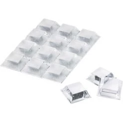 Pied Dappareil 3M 7100051060 Autocollant, Carré Transparent (Ø X H) 20.6 Mm X 7.6 Mm 12 Pc(s)