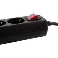 Bloc Multiprise 6 Prises Type F Schuko EU 3m Noir - Noir -3M Soldes Magasin 5276981 3