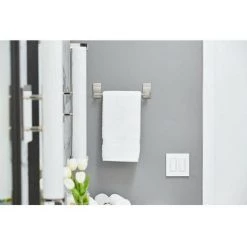 3M Porte-Serviettes 1 Barre Fixe Nickel Satiné