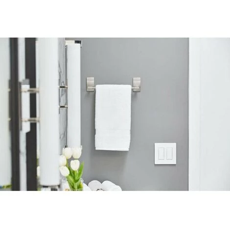 3M Porte-Serviettes 1 Barre Fixe Nickel Satiné 1 3M Porte-Serviettes 1 Barre Fixe Nickel Satiné