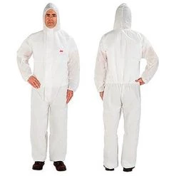 Combinaison De Protection Jetable 3M, Homme, Taille M, Tissu SMS Blanc ( Prix Pour 1 )