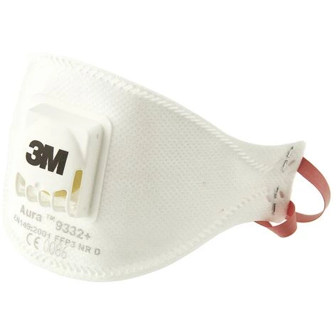 Masque Respiratoire Jetable 3M, FFP3, Avec Soupape Série Aura™ 9300+ ( Prix Pour Boîte De 10 ) 3 Masque Respiratoire Jetable 3M, FFP3, Avec Soupape Série Aura™ 9300+ ( Prix Pour Boîte De 10 )