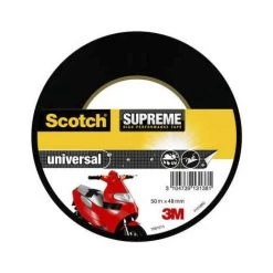 3M Ruban Adhésif Scotch 2903 , Noir, Tissu, 48mm X 50m, 8 N/cm ( Prix Pour 1 )