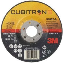 Disque Abrasif 3M 3M™ Cubitron™ II Cut-off Wheel Cubitron™ II, P60, Ø 125mm ( Prix Pour Boîte De 25 )
