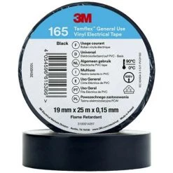 3M Temflex™ 165 165BK6E Ruban Isolant Temflex™ 165 Noir (L X L) 25 M X 19 Mm 1 Pc(s)