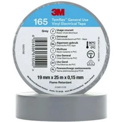 3M Temflex™ 165 165GY6E Ruban Isolant Temflex™ 165 Gris (L X L) 25 M X 19 Mm 1 Pc(s)