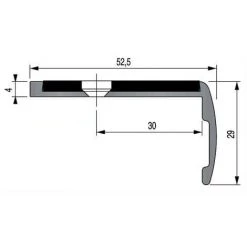 Nez De Marche C1 Pose Rapportée 3M - Aluminium Lg.1m - 2505010
