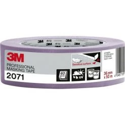 Ruban De Masquage Professionnel 3M 2071 Surface Sensible Sans Traces 60j L.50m | Taille: 36 Mm
