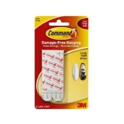 3M Command Large Mounting Refill Strips (6 Packs Each Containing 6 Strips)