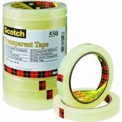 3M 5501566 Ruban Adhésif Scotch Transparent 15 Mm X 66 M 10 Rouleaux Import Allemagne