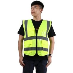3M 10907 Haute Visibilité Gilet Réfléchissant Sécurité Vêtements De Travail Gilet De Sécurité Avec Poches Fermeture Éclair Conception Moto Cyclisme Avertissement Utilisation Jour Nuit