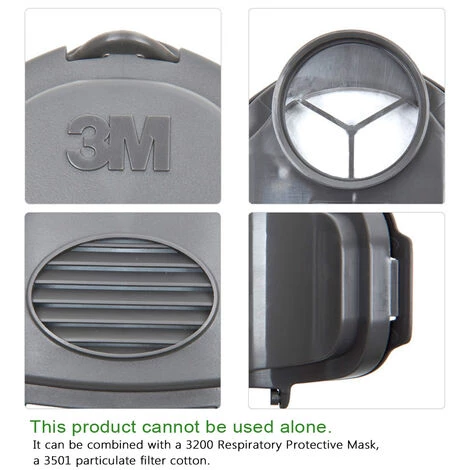 3M 3700 Filtre Anti-poussière Housse En Coton Filtre Anti-poussière Fixe Masque Anti-poussière En Coton Accessoires Gris 5 3M 3700 Filtre Anti-poussière Housse En Coton Filtre Anti-poussière Fixe Masque Anti-poussière En Coton Accessoires Gris – Image 3