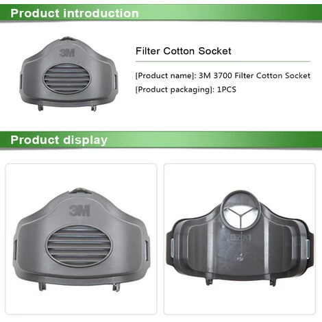 3M 3700 Filtre Anti-poussière Housse En Coton Filtre Anti-poussière Fixe Masque Anti-poussière En Coton Accessoires Gris 6 3M 3700 Filtre Anti-poussière Housse En Coton Filtre Anti-poussière Fixe Masque Anti-poussière En Coton Accessoires Gris – Image 4