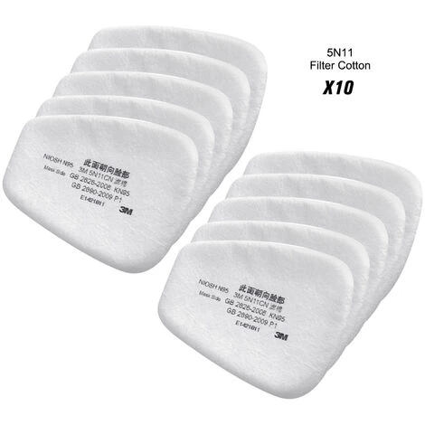 3M 5N11 10PCS Filtre Coton N95 Filtre à Particules Pour Masque à Gaz Respirateur Utilisation Avec Couvercle De Filtre 501 Et Cartouches Filtrantes De La Série 6000 7 3M 5N11 10PCS Filtre Coton N95 Filtre à Particules Pour Masque à Gaz Respirateur Utilisation Avec Couvercle De Filtre 501 Et Cartouches Filtrantes De La Série 6000 – Image 5