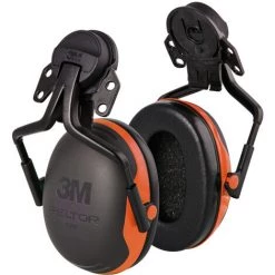 3M X1 Coquilles Antibruit à Monter Sur Le Casque, Orange