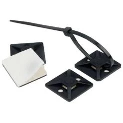 Pack Embases Adhésives Pour Colliers De Serrage Scotchflex™ 3M™ 7000092452-CC CTA BC 19 X 19mm (100 Un) Noir - Noir