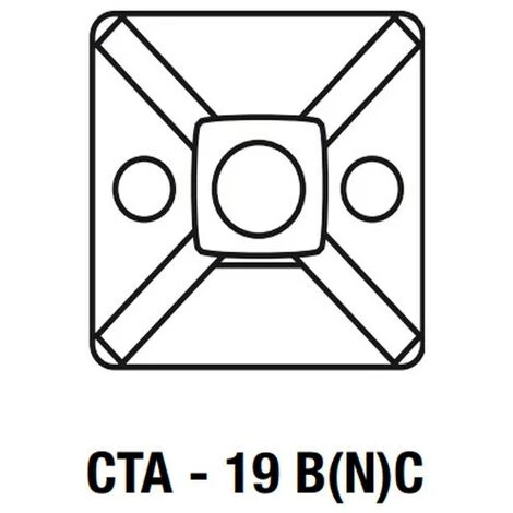 Pack Embases Adhésives Pour Colliers De Serrage Scotchflex™ 3M™ 7000092452-CC CTA BC 19 X 19mm (100 Un) Noir - Noir 4 Pack Embases Adhésives Pour Colliers De Serrage Scotchflex™ 3M™ 7000092452-CC CTA BC 19 X 19mm (100 Un) Noir - Noir – Image 2