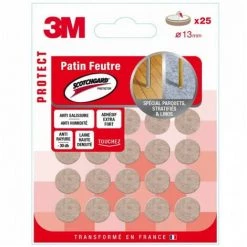 Patins Adhésifs En Feutre Beige Ø13mm (x25) 3M
